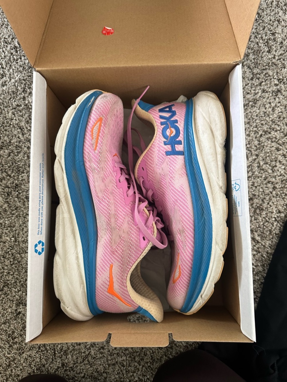Pink Hokas